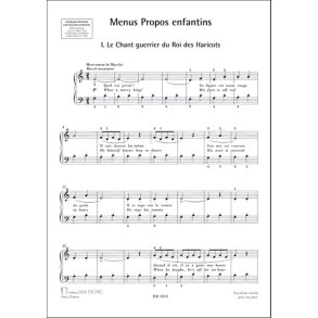 Menus Propos Enfantins : pour piano